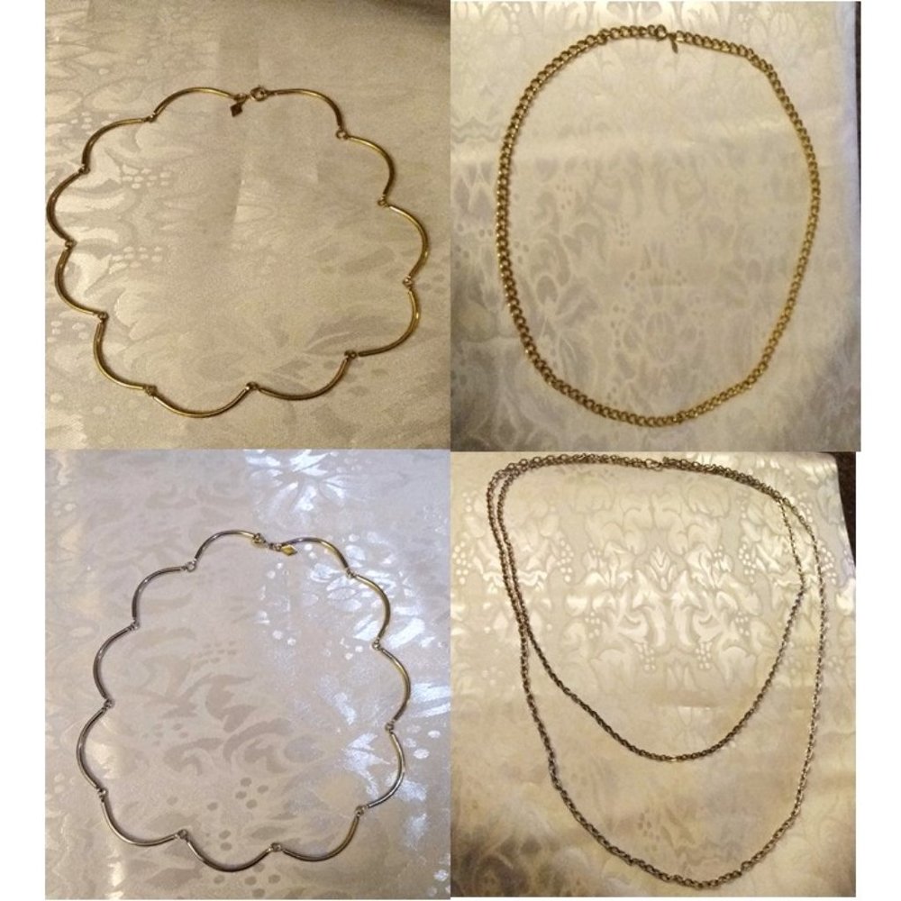 VTG Sarah Coventry  4 Necklaces Bundle Gold/Silver